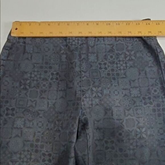 Soft Surroundings Women Pull On Jean Sz Small Black Gray Patchwork Boho Chic - Picture 2 of 12